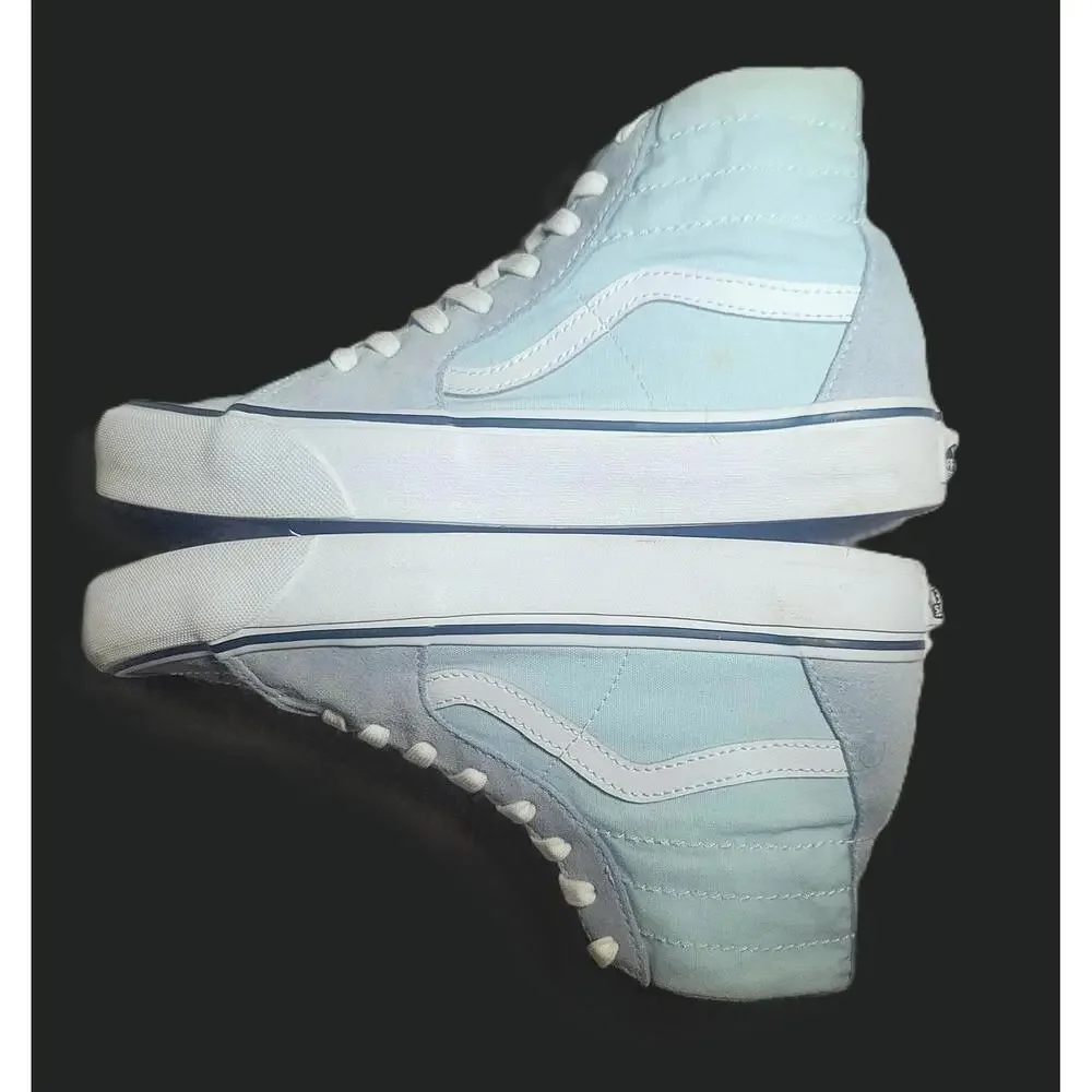 VANS Sk8-Hi Old Skool Suede Canvas Sneaker Lt Blue/White - Size 7(M), 8.5(W) - Picture 5 of 9